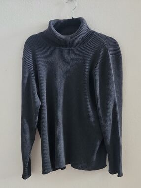 Lauren Ralph Lauren Grey Ribbed Turtleneck Sweater